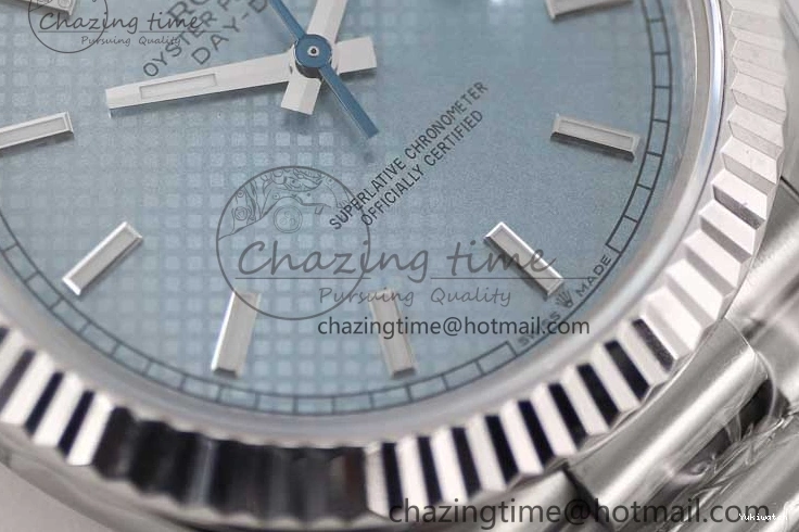 Edition 40mm 904L TWF A2836 SS Ice Date SS on Steel Bracelet Dial 1:1 Day Blue Best 0108